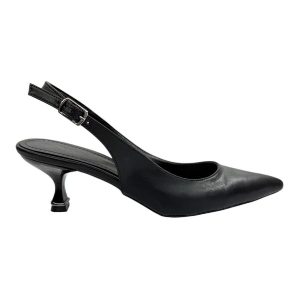 Siyah Mat Slingback Stiletto - Günlük & Şık Kombinler İçin 36