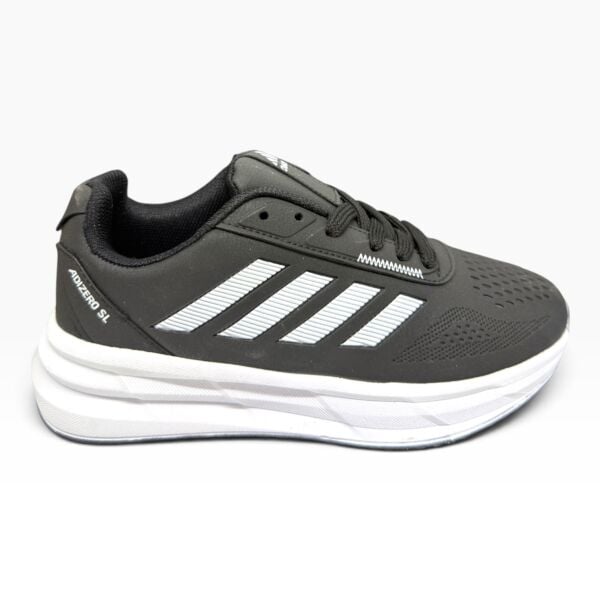 Siyah Beyaz Kadın Spor Ayakkabı – Günlük Rahat Kalın Taban Sneaker